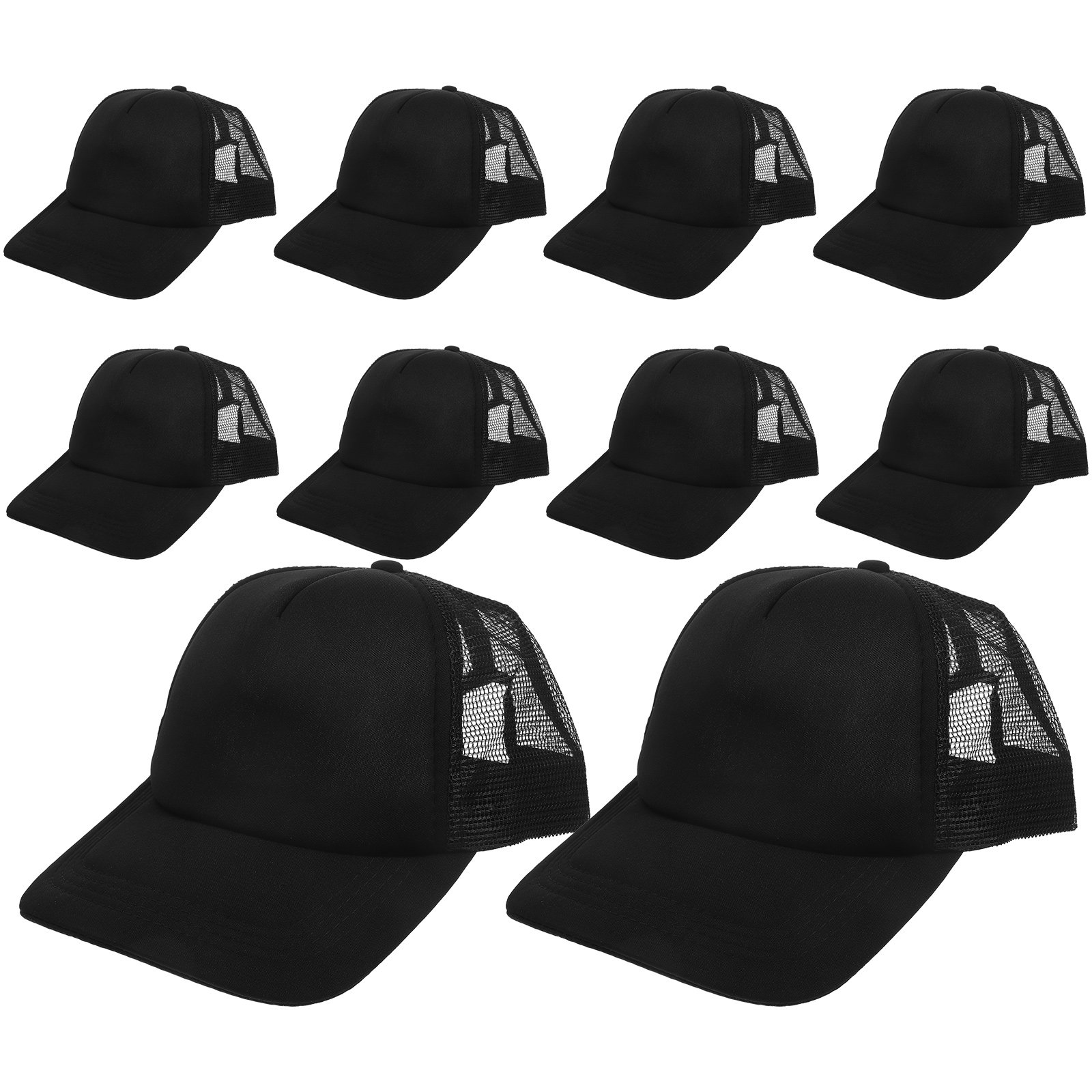 Hat Sublimation Blank - 10 قطع من قبعات البيسبول الشبكية،