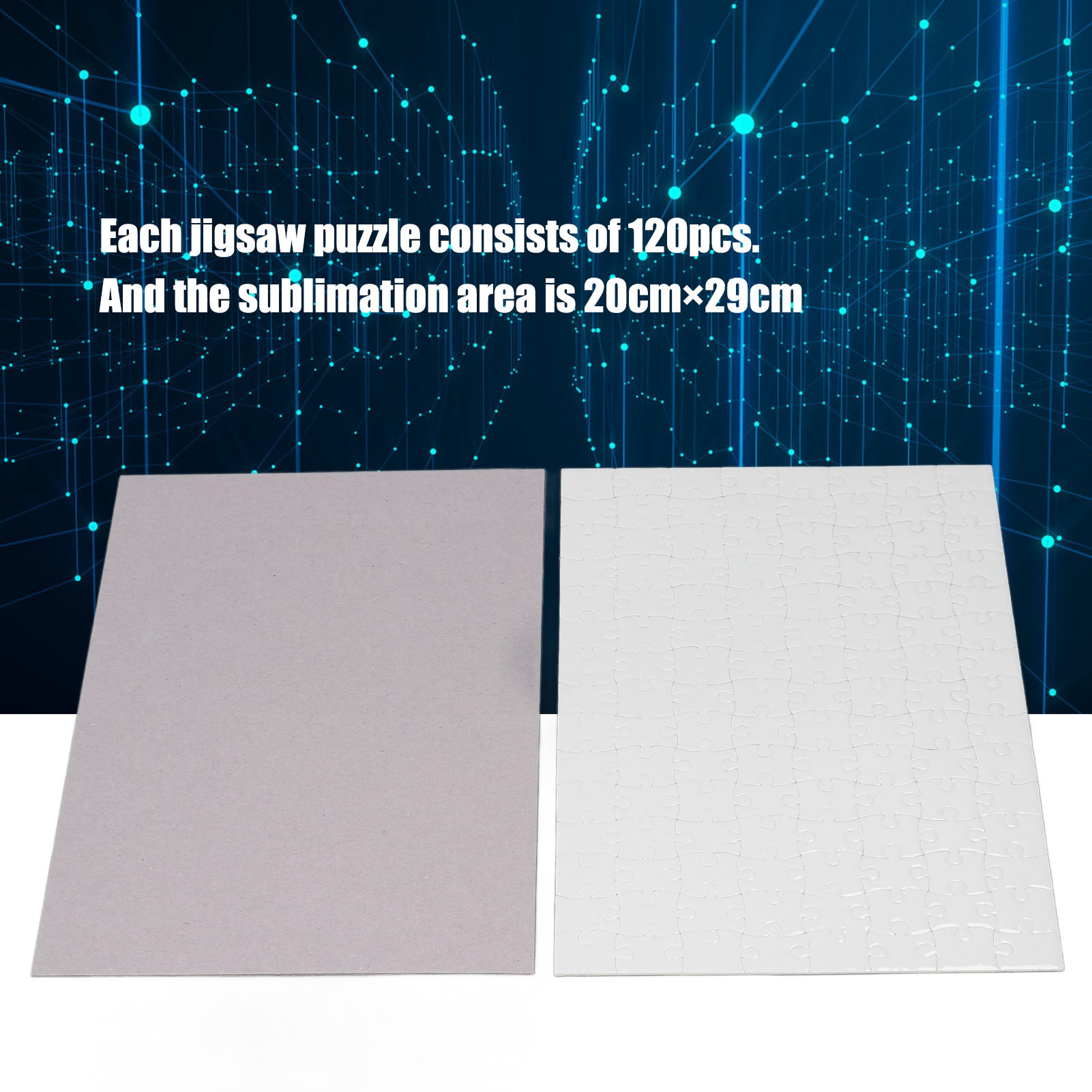 Puzzle Blank White - مجموعة 10 قطع من ألغاز الطباعة
