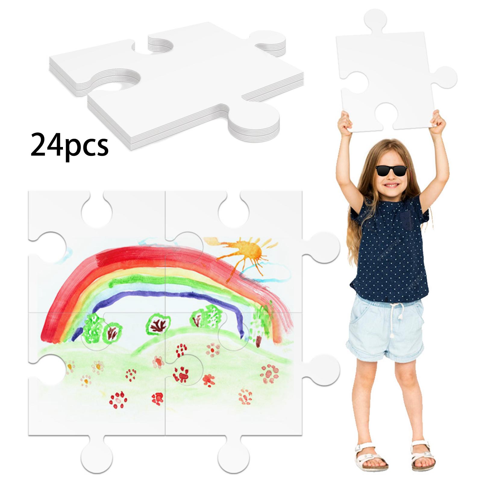 24 قطعة من ألواح الألغاز الفار - مراجعة Puzzle Blank White وسعره