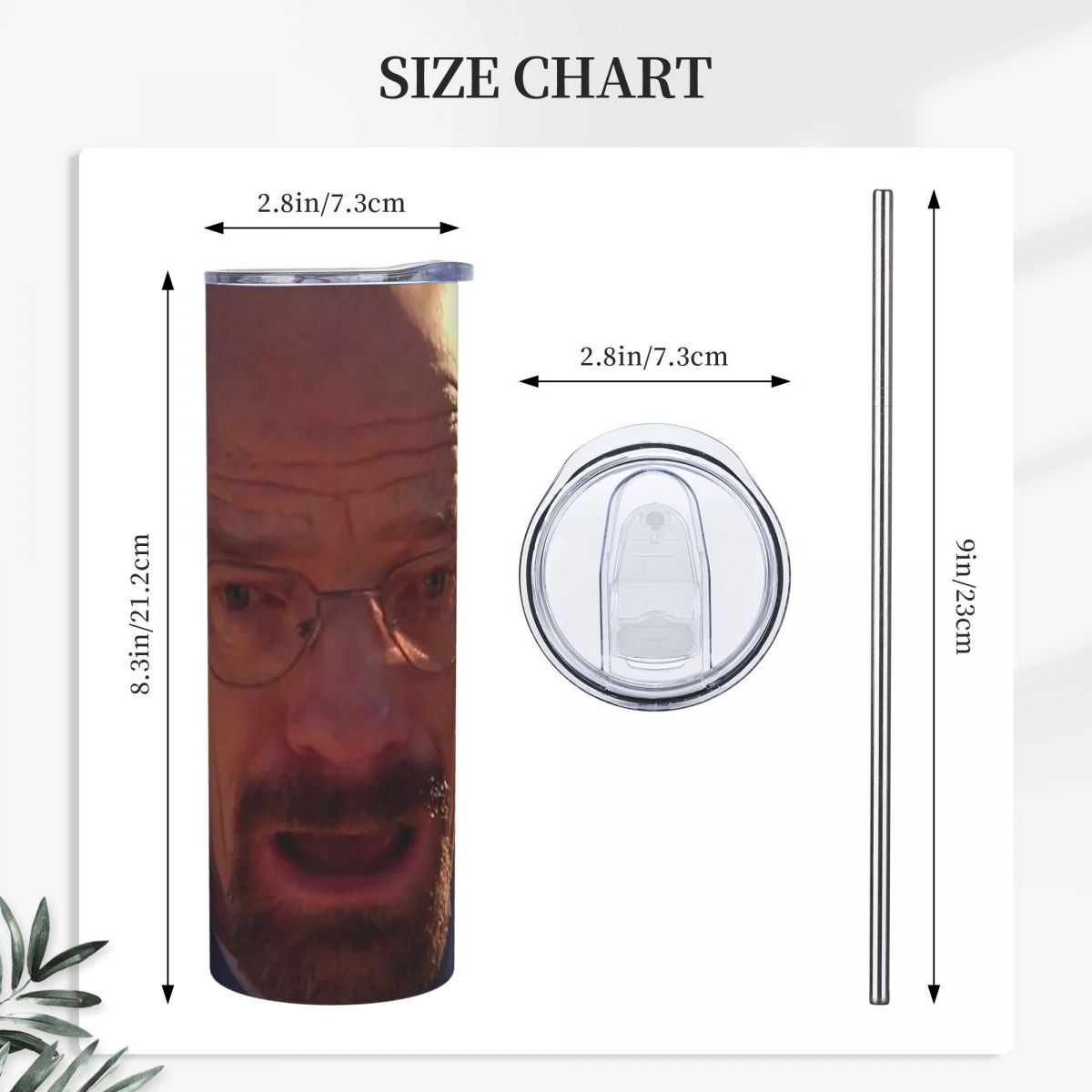 كوب وولتر وايت ميم من الفولاذ  - مراجعة Tumbler 20Oz White وسعره