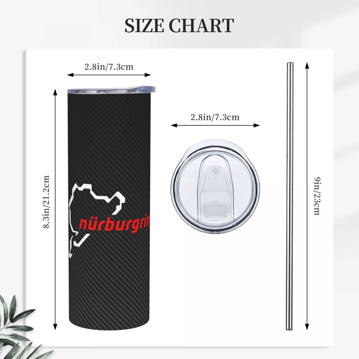 كوب نوربورغرينغ من ألياف الكرب - مراجعة Tumbler 20Oz White وسعره